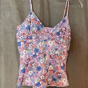 NWOT Maeve crop floral spaghetti strap top - size 8